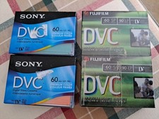Sony Fujifilm Mini DV DVC Digital Video Cassettes 60/90 Min. 4 Premium Tapes
