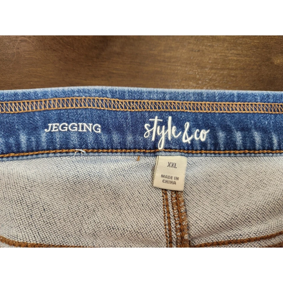 Style & Co Jeggings Pull On Denim Look Stretch Pants XXL - Image 3 of 4