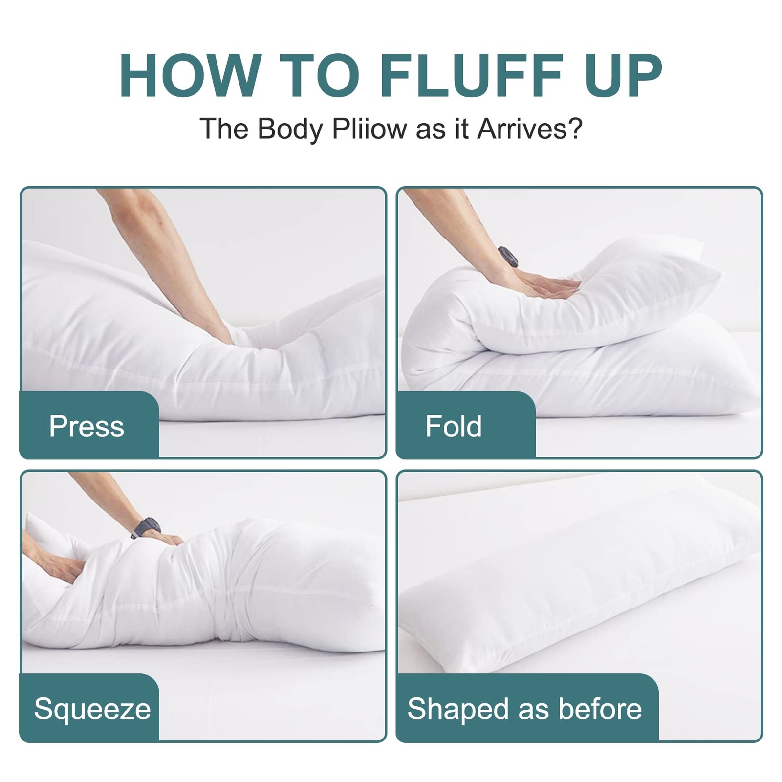 Large Body Pillow Insert- Breathable Full Body Pillow for Side Sleeper - Soft...