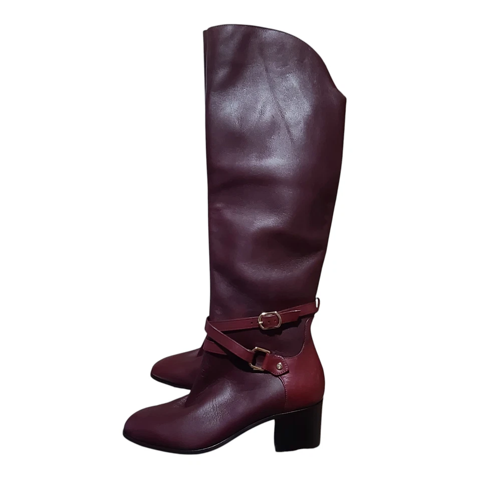 Botas Jimmy Choo para mujer Borgoña Huxlie 45 mm - EU 36/US 6 *Ver descripción* Foto 4 de 4