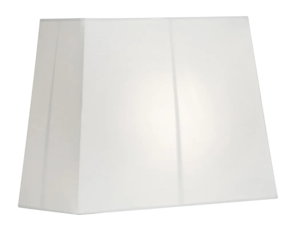 Lampshade White 10"" Cotton Trapezium 250mm Oaks Lighting S515/10 WH