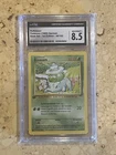 CGC 8.5 NM/MINT+ German Bulbasaur / Bisasam Base 1st Edition Pokemon 44/102  NR!