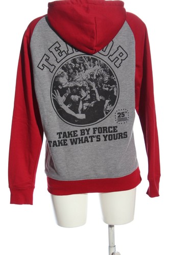IMPERICON Sudadera con capucha Mujeres Talla EU 38 gris claro-rojo look casual - Imagen 2 de 5