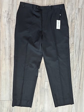 NWT - Calvin Klein Mens JRMY P Black Straight Leg Flat Front Dress Pants 38x32