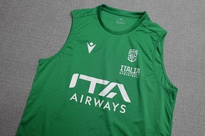 Italia Basketball Jersey Mens 2XL Green Macron FIP 24/25 Training Basketball