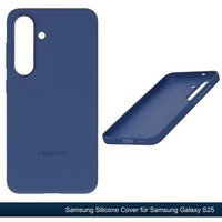 Original Samsung Galaxy S25 Silicone Case EF-PS931 Backcover Blue HüLle Blau