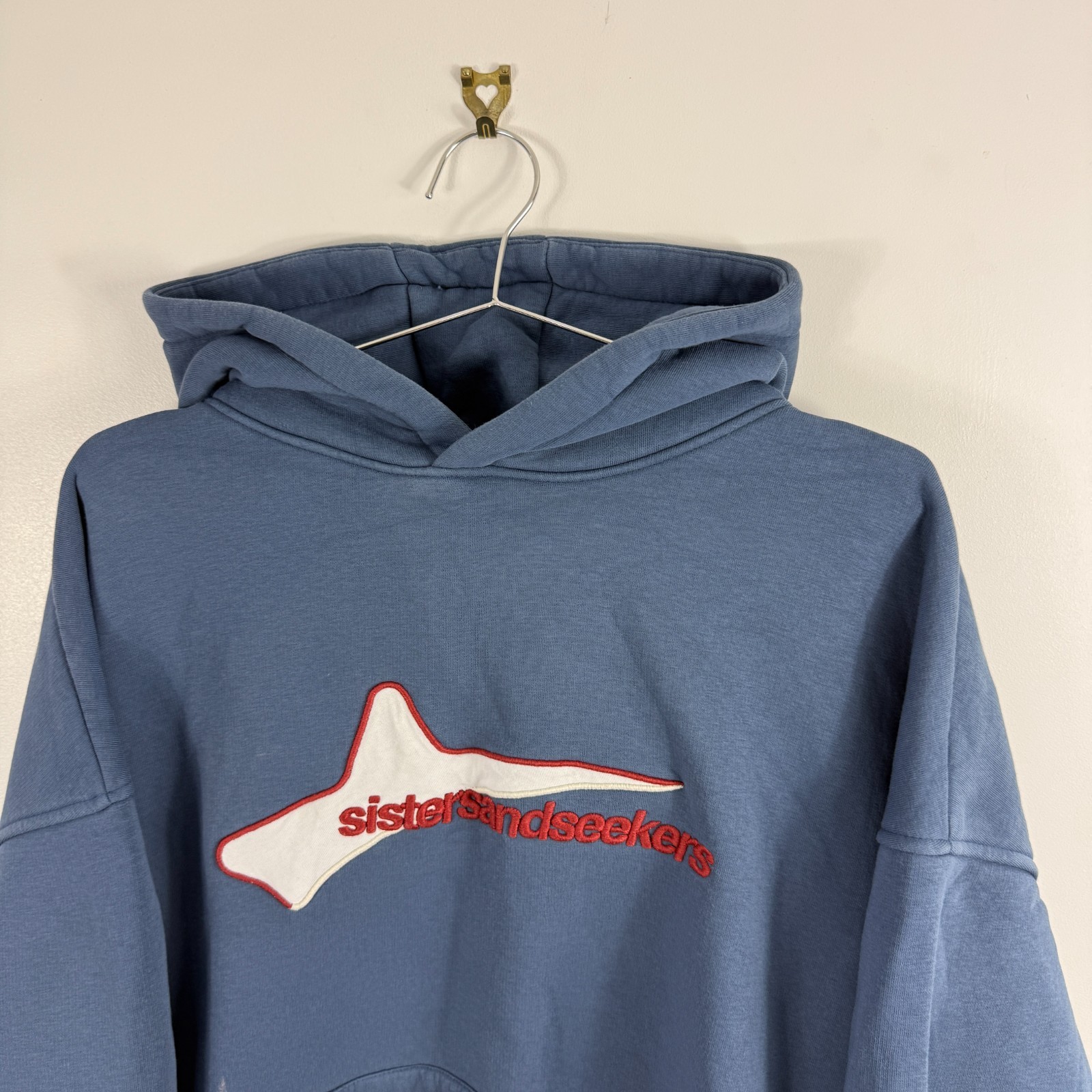 Women's Sisters and Seekers Blue Space Shuttle Heavyweight Oversized Lrg Hoodie image 2