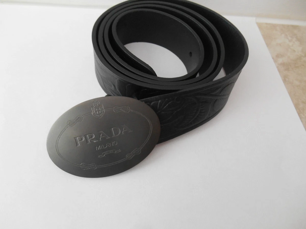 PRADA Leather Black Belts for Men for sale | eBay