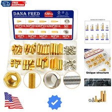 M3 Hex Male Female Brass Spacers Standoffs Screws Nuts Assortment Kit,120 Pcs...