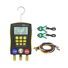 PLAYOCCAR HVAC Gauges Digital Manifold Gauges Set, 89 Refrigerants Vacuum Pre...