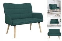 Zweisitzer Sofa DunkelgrüN 115X61X87 Cm Stoff