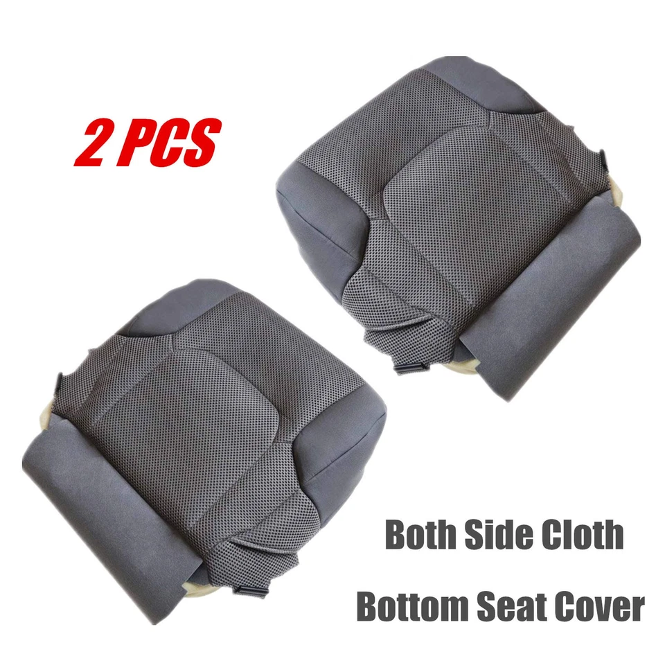 Cubierta de asiento inferior de tela gris para conductor y pasajero para Nissan Frontier 2005-2019 Foto 2 de 4