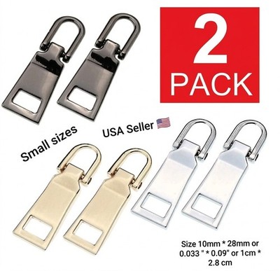 2-Pack Zipper Fixer Repair Pull Tab Kit Bags Replacement Molded Slider Fix Zip