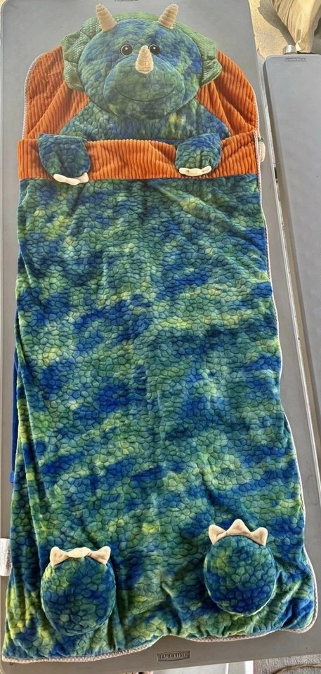 Спальный мешок Hug Fun с животными динозаврами трицератопсами для детей 60 x 26 дюймов - Изображение 2 из 4