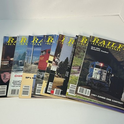 Railfan & Railroad Magazine 1991 Lot of 10 Erie E8s Dixie Kansas Corridor
