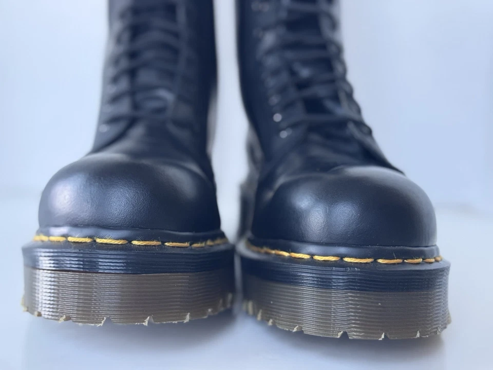 Винтажные боевые ботинки 90-х Dr Martens 14 со стальным носком на платформе Англия *недостатки - Изображение 4 из 4