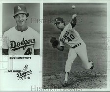 1988 Press Photo Los Angeles Dodgers' baseball player Rick Honeycutt - pis08065