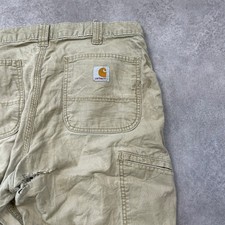 Carhartt Carpenter Trousers Mens 30" Relaxed Fit Workwear Faded Pants, Beige