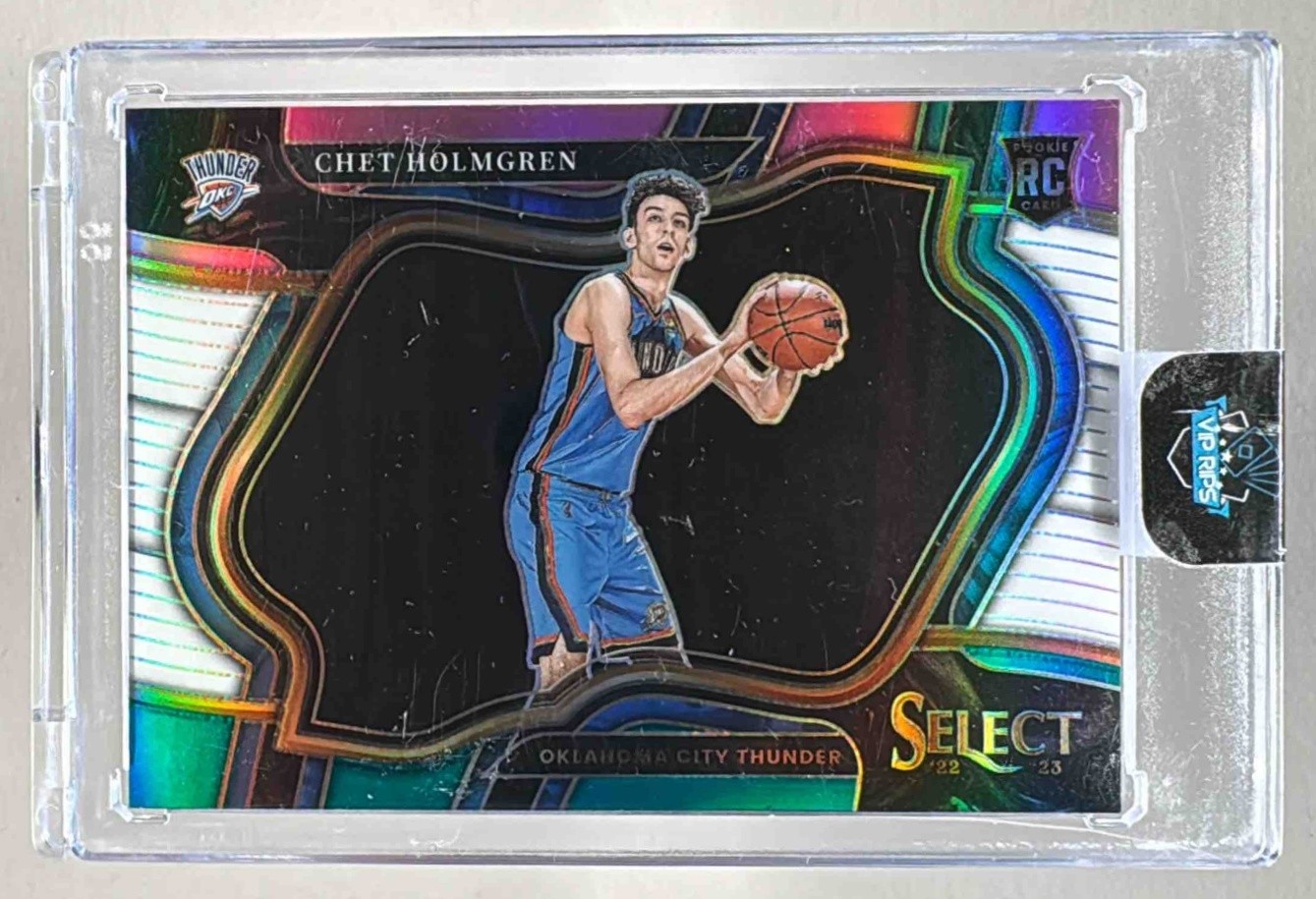 Chet Holmgren 2022 Panini Select #296 Teal White Pink Prizm RC Courtside /49