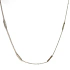 Vintage Sterling Silver Bar Link Necklace 69cm #69834