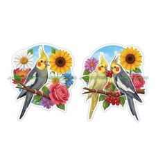 Cockatiel Bird Vinyl Decal Sticker 2 Pack D Cockatiel Bird Vinyl Decal Sticker 2 Pack D