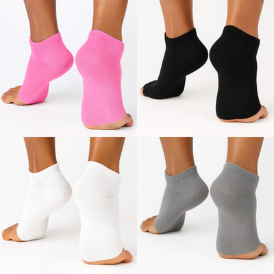 Soft Cotton Toeless Socks Yoga Pilates Dance Pedicure Flip Flop 1 Pair