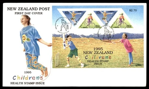 Mayfairstamps New Zealand FDC 1995 Children Doing Sports Combo First Day Cover a