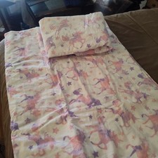 Your Zone Twin Sheet Set No Pillowcase- Unicorns - NEW 100 Cotton
