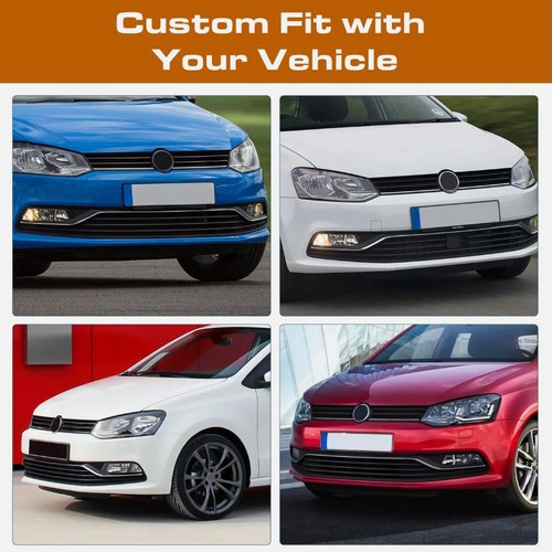 Front Bumper Lower Center Grille + Fog Light Grill Kit Fit For VW POLO 6R 14-17 - Picture 8 of 11