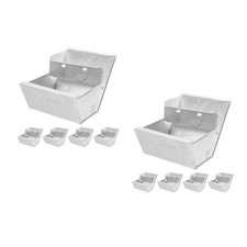 10 Stück Kaninchenfutterspender: Metall-Futterspender für Kleintiere, robust,