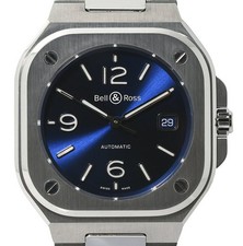 AUTH BELL&ROSS WATCH BR-05 BLUE STEEL BR05A-BLU-ST/SST AUTOMATIC MEN'S F/S
