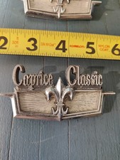 Vintage Chevy Caprice Classic 1973 1974 Roof Sail Panel Side Emblem Badge 35133 Vintage Chevy Caprice Classic 1973 1974 Roof Sail Panel Side Emblem Badge 35133