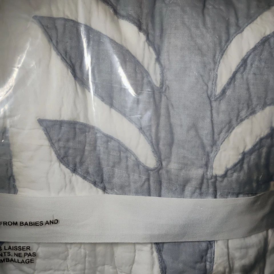 POTTERY BARN Lilo Handcrafted Cotton Quilt-Full/Queen-Chambray-NWT - Image 4 of 4