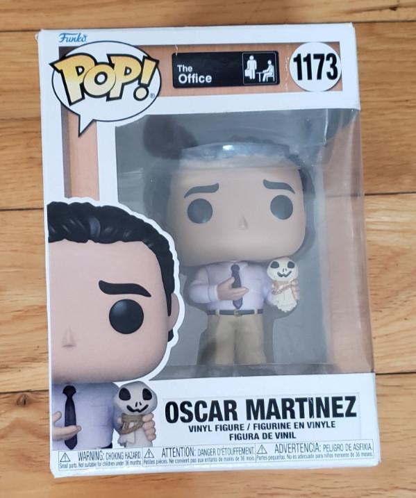 Funko Pop! The Office #1173, Oscar Martinex W/ Scarecrow Doll Vinyl Figure, Nib