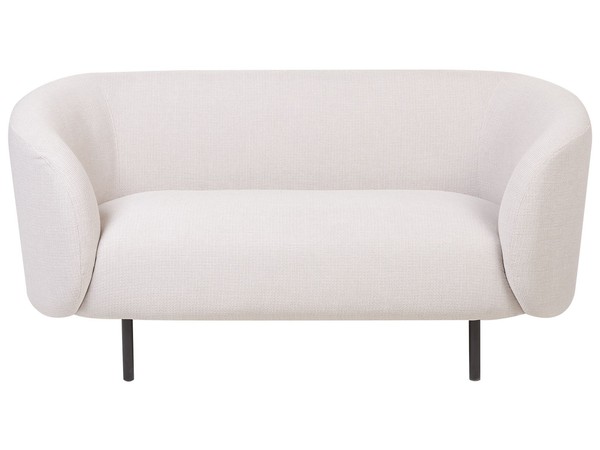 Sofa Im Art-DéCo-Stil Mit Armlehnen Metallgestell Stoff Beige / Schwarz Loen-image