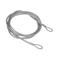98 Inch Safety Cable Lock, 304 Stainless Steel Wire Rope 0.2" Dia Clear