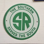 Vintage 1950's Post Cereal Railroad Train RR Tin Sign. The Southern Railroad