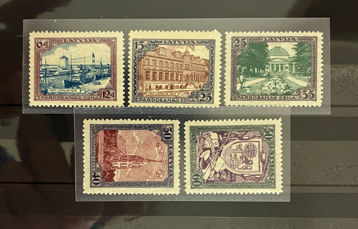 Latvia.1925.Libau.MNH.NosaletotheUSA.HappyNewYear.Iwillbeback!