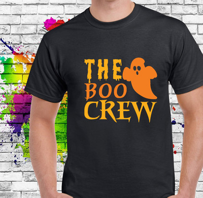 The Boo Crew Ghostly Printed T Shirt | eBay
