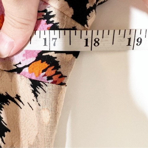 Anthropologie Floral Maxi Dress Black Pink Blossom Tiered Size Large Petite - Picture 14 of 16