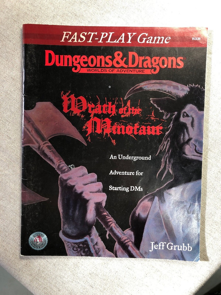 WRATH OF MINOTAUR (D&d Fast-Play Game) Grubb, Jeff AD&D (1e and 2e