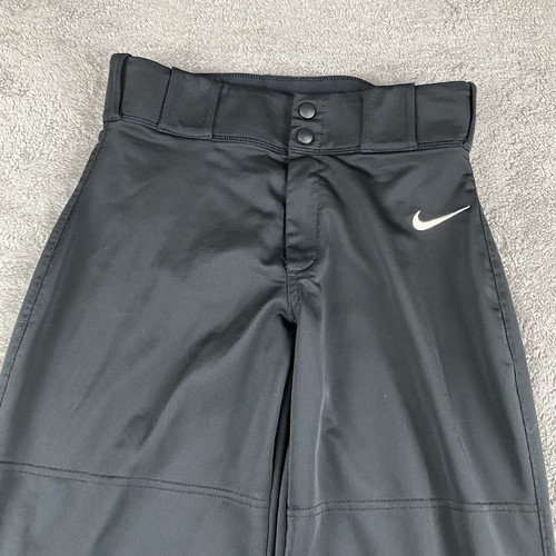 Nike Softball Pants Youth XL Black Athletic Button Flat Front - Picture 3 of 14