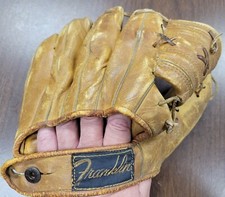 Vtg Franklin Baseball Right Hand Throw Leather Glove Mitt It's A Professional