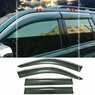For Toyota Prado 2003-2009 Window Visors Sun Rain Guard Vent Shades Deflectors