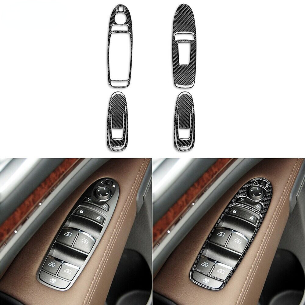 Upgrade Your 2013-2016 JX QX60 Interior with Carbon Fiber Door Window Switch Panel Cover Trim