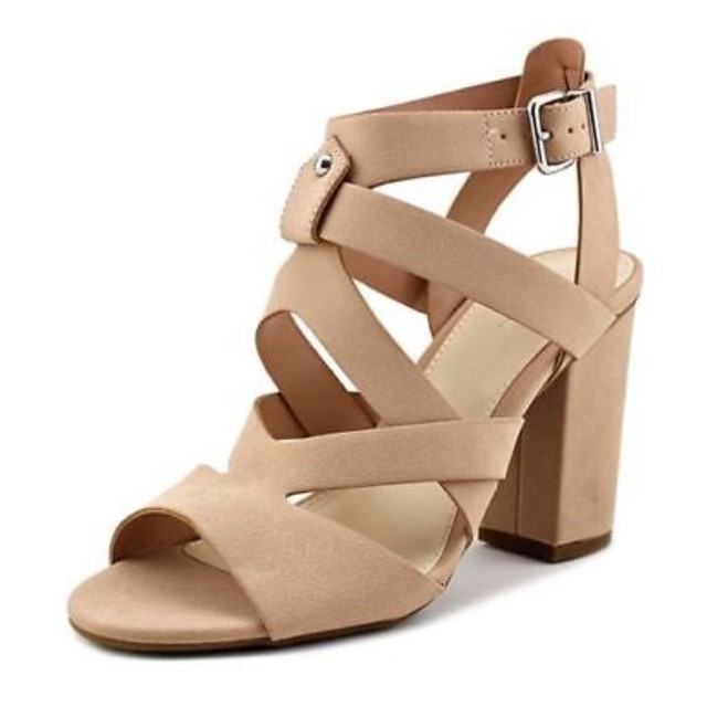 aldo embellished blush block heeled sandals