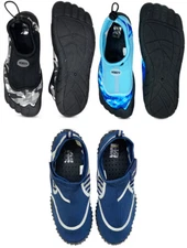 Norty Big Boy's Water Shoes Aqua Socks Surf Pool Beach Swim Slip On