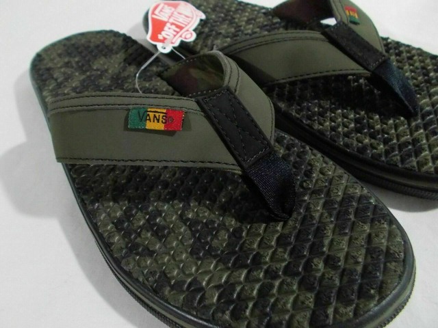 vans rasta flip flops