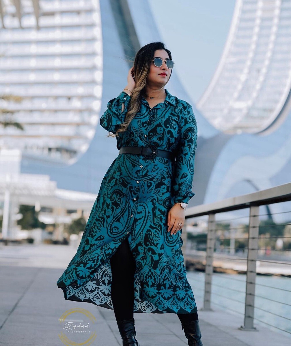 ZARA XS, S, M, L WOMAN PRINTED MIDI SHIRT DRESS WITH BELT 8735/214