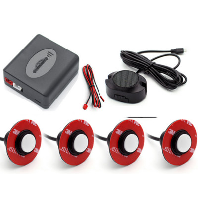 4 Parking Sensors Adjustable Auto Car Backup Reverse Rear Radar System Alarm Kit